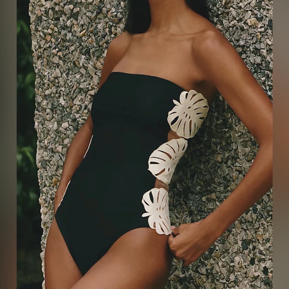 Bahia Maria Ivana Deco Flowers One-Piece Swimsuit Sz M